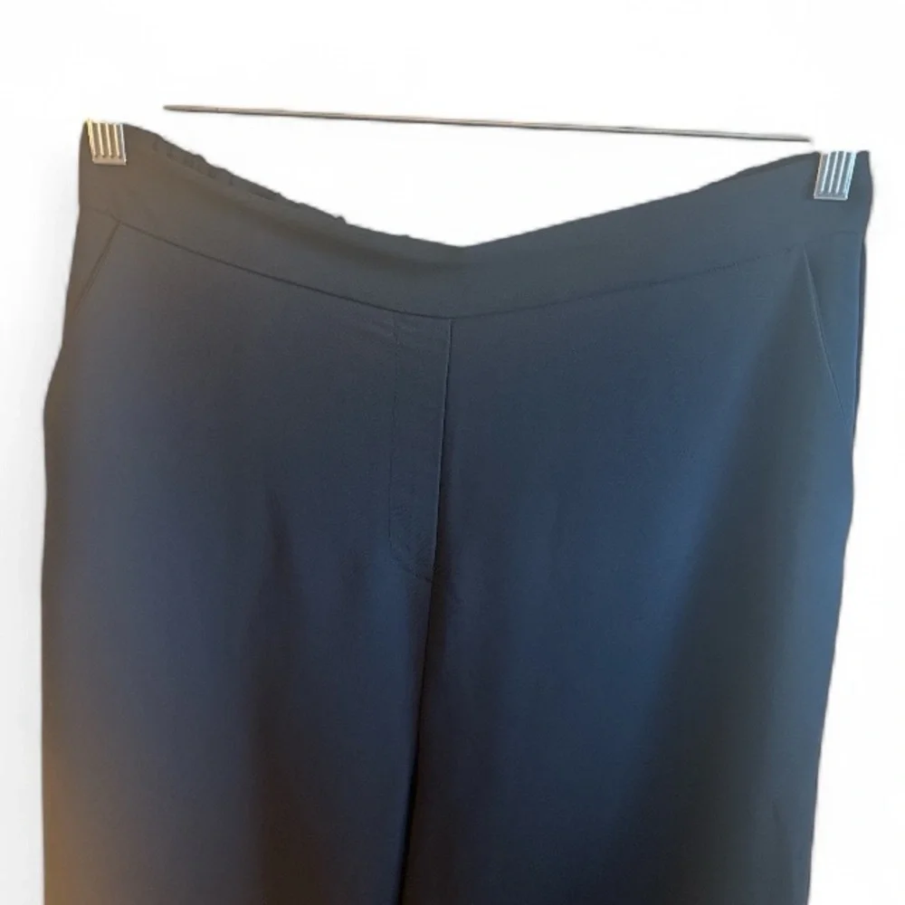 Zenana Wide Leg Pants Size XL Black High Rise Pockets Elastic Waistband At Back - Picture 2 of 12